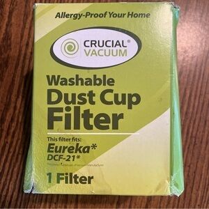 Crucial Vacuum Washable Dust Cup Filter Eureka DCF-21* 1 Filter New With Box